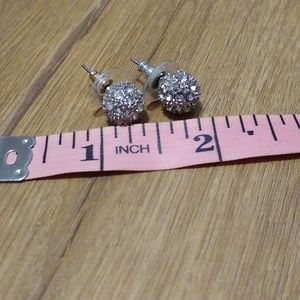 Crystal ball stud earrings